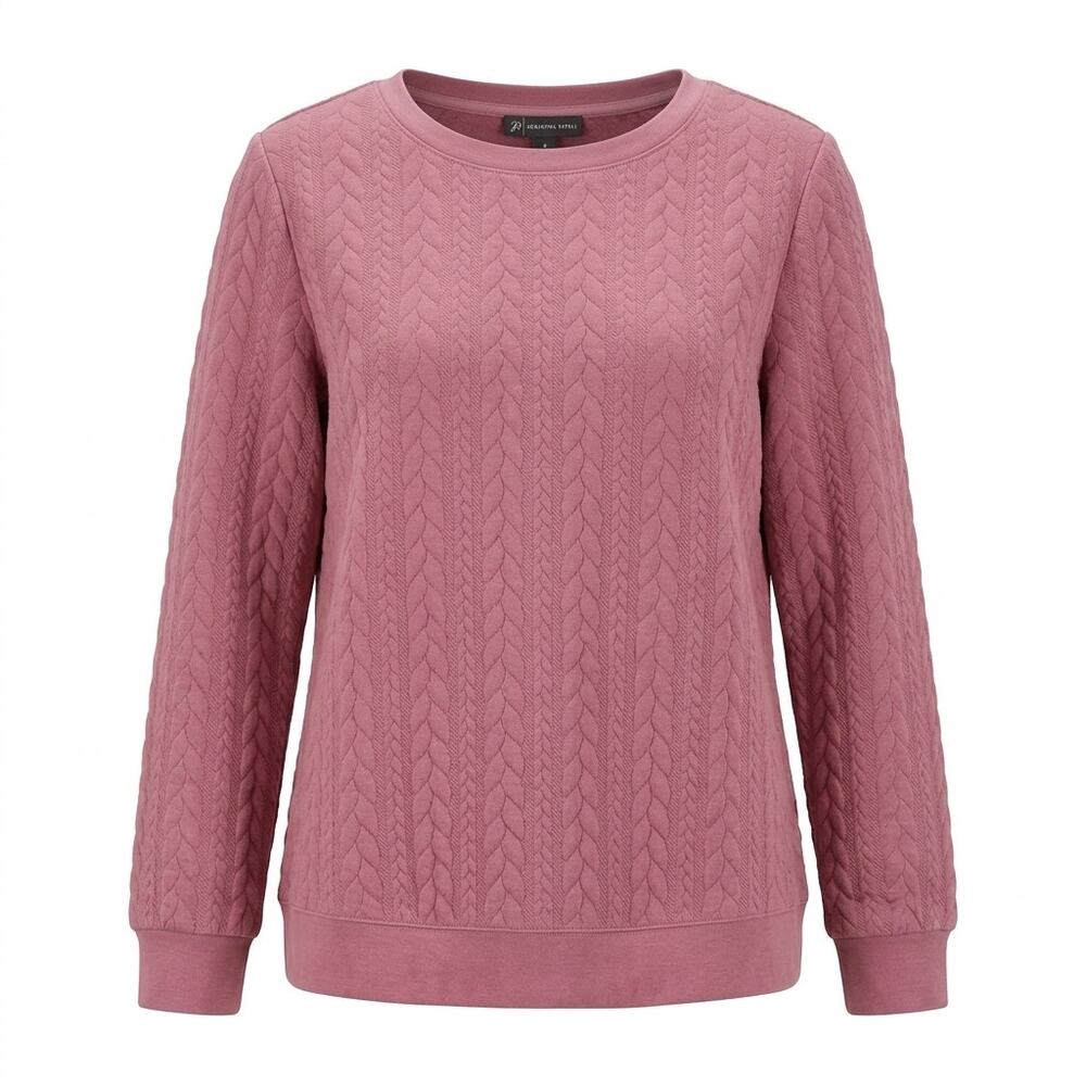 Adrianna Papell Cable Knit Textured Pullover Sweater Women Plus Size 2X